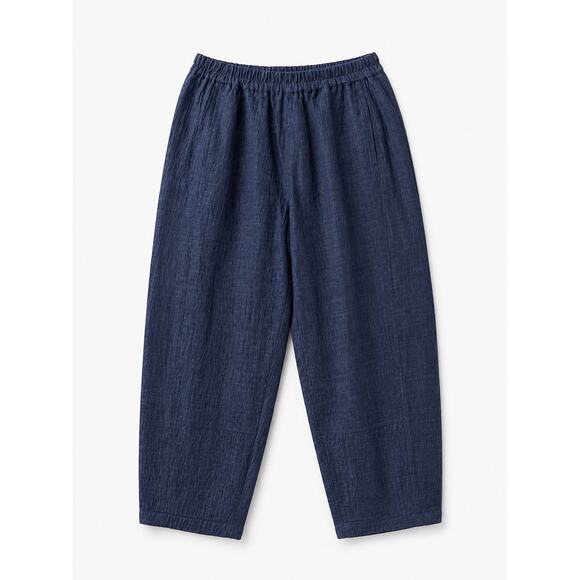 Max Studio Pants - NWT Max Studio London Barrel Leg Trousers Blue Size S Elastic Waist Relaxed Pant